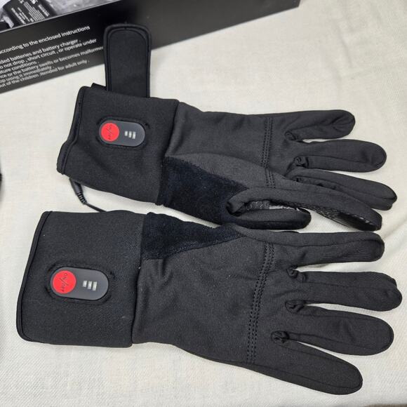 SUNWILL Black Heated Gloves with Rechargeable Batteries & Accessories Size Large - Picture 3 of 13